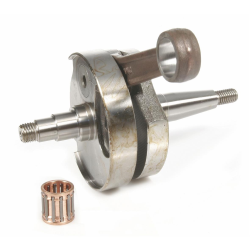 Albero motore MAZZUCCHELLI per Vespa 90/R/SS/100/125/PV/ET3 /PK80-100 S/PK125 valvola a disco, corsa 51,0mm, biella 97,0mm, cono 19/20mm, M10, grado B - riparazione discreta