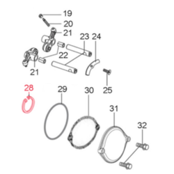 Cluster Anello di sicurezza cuscinetto albero a camme, LML 35x1,75 mm, per LML Star 125-150 4T/Star Deluxe 125-150 4S/Speedy