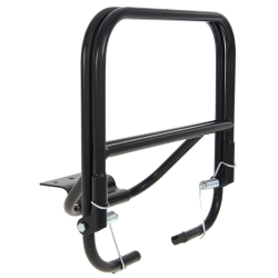 Portapacchi posteriore, CUPPINI per Vespa 125 VNA/VNB/GT/GTR /Super/TS/150 VBA/VBB/GL /Sprint/V/Super/T4/160 GS 2Â° /180 SS/Rally nero, superficie di carico: 23x25 cm, ripiegabile, una barra