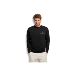 Felpa MALOSSI "MALOSSI Lion", nero, unisex, taglia XL, ricamo frontale, 50% cotone, 50% poliestere