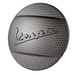 Coperchio vario LEADER, PIAGGIO con emblema "Vespa" per Vespa ET4/LX/LXV/S/GTS/GTS Super/GTV/GT 60/GT/GT L 125 -300ccm carbon-look (opaco), necessarie 3 boccole in gomma (art. PI871458)