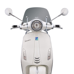 Flyscreen PIAGGIO, CRUISER, trasparente, per Vespa Prima.. ..vera/Elettrica 50-150ccm h 175 mm, l 450 mm, omologato, incl. materiale di montaggio