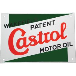 Scudo smaltato logo CASTROL CLASSIC, lamiera d'acciaio smaltata, quadrato, l 225 mm, h 180 mm