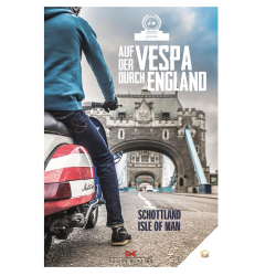Libro "Auf der Vespa durch England" tedesco, 192 p., l=176mm, h 240,0mm, ca. 110 Foto e Abbildungen, Klappenbroschur