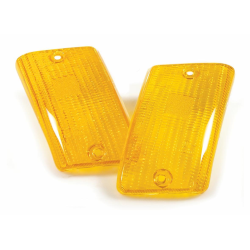 Kit Lente Indicatore BOSATTA posteriore, sinistra/destra, per Vespa PK50-125 XL/RUSH/XL2/N/FL/HP, giallo, grado B - riparazione discreta
