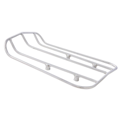 Portapacchi posteriore, piccolo per Lambretta 125 LI 3Â° /Special/GP/DL/150 LI 3Â° /Special/SX/GP/DL/175 TV 3Â° /200 TV/SX/GP/DL acciaio inox lucido, area di carico: 26x21 cm