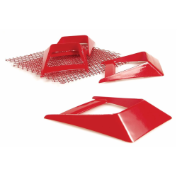Prese d'aria TNT "Space" rosso, 4 pezzi, incl. griglia racing e nastro adesivo