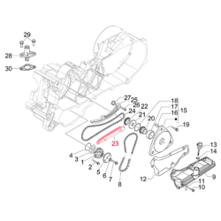Guida catena distribuzione, per Vespa ET4/LX/S/Primavera /Sprint 50ccm 4T AC 4-Ventil anche per APRILIA/DERBI/PIAGGIO