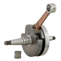 Albero motore JASIL per Vespa 125 GTR 2Â°/TS 2Â°/150 Sprint V 2Â°/Super 2Â°/P125-150X/PX125 -150 E/Lusso/MY valvola a disco, corsa 57,0mm, biella 105,0mm, perno 15mm, fasatura valvole: 112Â° /6Â° post TDC, grado B - riparazione decente