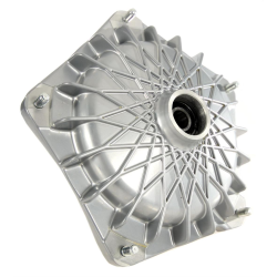 Tamburo freno GRIMECA NT, anteriore, per Vespa P80-150X/P200E 1Â° /PX80-150E 1Â° Ã 16 mm, argento, motivo a rete