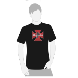 T-Shirt GUILTY "Metal Scooter Cross", nera, unisex, taglia XL, stampa frontale, 100% cotone
