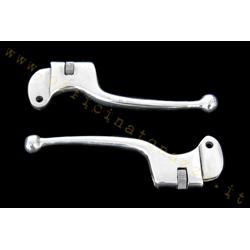 Pair of adjustable sport levers in polished aluminum for all Vespa models