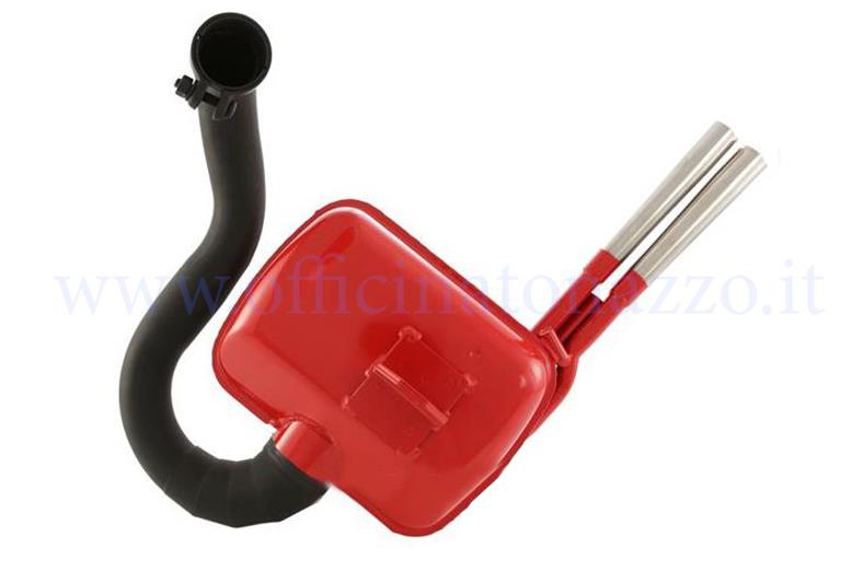 Pot d'échappement Racing SIP ROAD style "Abarth", couleur rouge, pour Vespa 24153000 GS / 160SS, 180 Rally