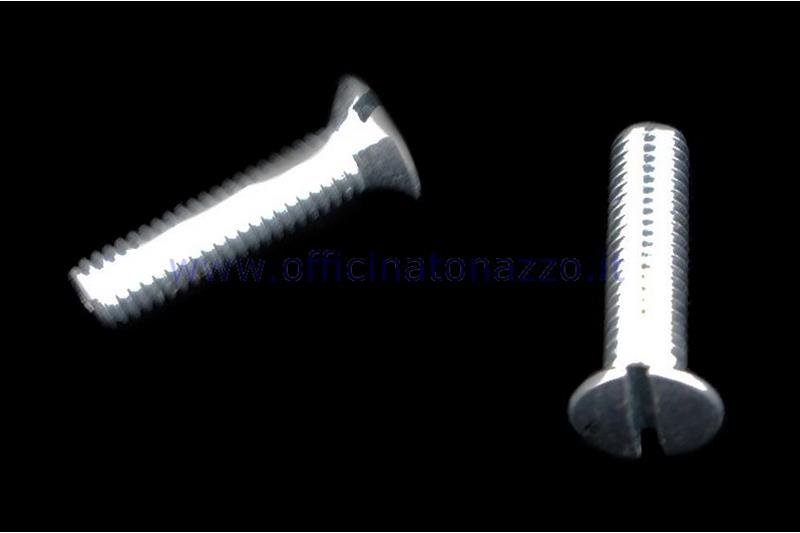 Slotted countersunk fixing screw for Vespa saddle strap