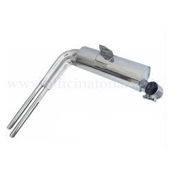 Muffler Abarth replica "Sport" for Vespa 125 VM1-2T / VN1-2T / 150 VB1T / VL1-3T stainless steel, polished, fits wide tire
