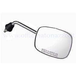 Rectangular right chromed rearview mirror (rod size 17cm)