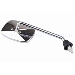 Rectangular right chromed rearview mirror (rod size 17cm)