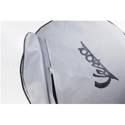 00110 - Gray spare wheel cover with black Vespa writing and document pocket for 8 "rim