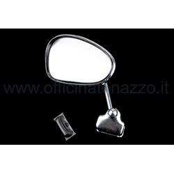 Right or left rear view mirror chromed for Vespa shield