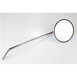 Round right chromed rear view mirror with smooth connection for Vespa PX from 1998> 2011