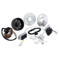 SIP PERFORMANCE de encendido de VAPE, la calle, para Vespa 125 V15 -33/VM/VN1, volante aprox.: 1250g, acero, 9 bobinas, 12 imanes, 12V, AC, círculo agujero: 98mm, 110 vatios, punto de ignición estática, grado AA - para una reparación de primera clase para