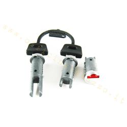 Lock for steering lock - top case - saddle (3 cylinders) for Vespa PK - FL - HP