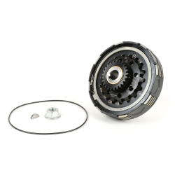 Frizione -BGM Pro Superstrong 2.0 CR80 Ultralube, tipo Cosa2/FL- per ingranaggio elastico 62/63 denti (diritti)- Vespa PX, Cosa, T5, Sprint150 Veloce, Rally, GTR, TS125, Super150 (VBC) - 25 denti