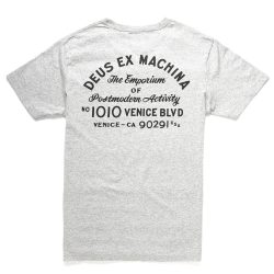 T-Shirt DEUS Venice Address Pocket. grigio. maschio. taglia L. 100% cotone