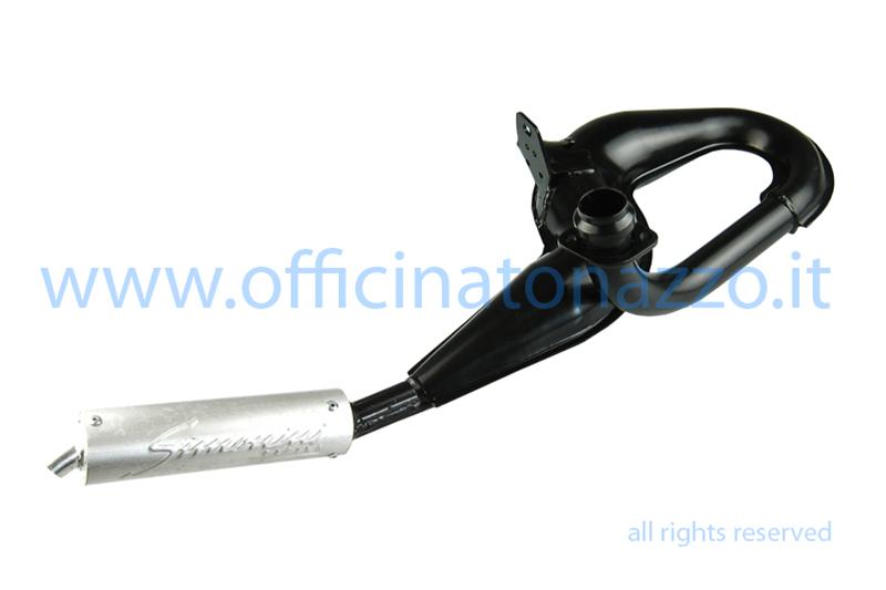 40307 - Simonini black expansion muffler with aluminum silencer for Vespa T5