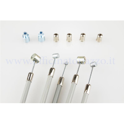 Kit cavi/guaine lisce grigie universali per tutti i modelli di Vespa