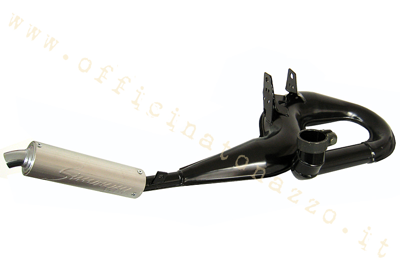 Simonini black expansion muffler with aluminum silencer for Vespa 200