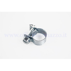 Fascetta stringitubo benzina zincata Ø 12-14mm con dado per tubo benzina Vespa