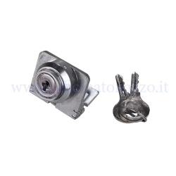 Serratura bloccasterzo con piastra corta e chiave liscia per Vespa 125 V30/33T - VM1T/2T, VN1T/2T -VL1T/3T - VB1T