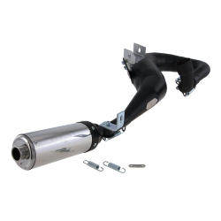 Marmitta racing RZ Mark One  per Vespa 200 acciaio nero, silenziatore acciaio inossidabile