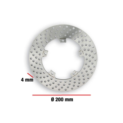 DISCO FRENO BRAKE POWER DISC MHR Ø ESTERNO 200 - SPESSORE 4 MM PER VESPA PX 