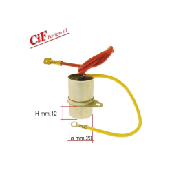 Condensatore rinforzato a due fili - Vespa VESPA P125X - P150X (6V senza frecce )