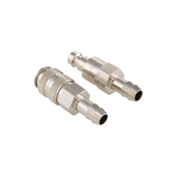 Raccord de tuyau de carburant à débit rapide en laiton nickelé, Ø extérieur 8 mm