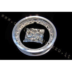 Polished alloy wheel rim 3.00/3.50-10