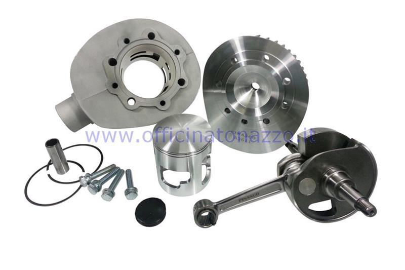 Kit Pinasco Vespa cilindro de carrera larga 190 en el centro de la vela de hierro fundido dos trasiegos en 60mm accidente cerebrovascular (25031804 + 25080902) para Vespa Sprint - GT - TS primera serie - GL - VNB - VBB