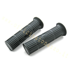 Pair of black Ø 24 mm grips for Vespa PX 1st series - Sprint Veloce - Rally - TS - GT - GTR