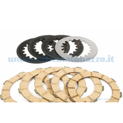 Embrayage surflex  5 disques en liège avec disques intermédiaires pour modèle avec 8 ressorts Vespa