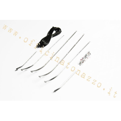 Tiras para estripes completas con puntas y remaches para Vespa 50 - ET3 - Primavera