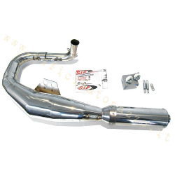 Marmitta ad espansione Performance Racing in acciaio inox lucidato con silenziatore inox lucidato per Vespa 125 - 150