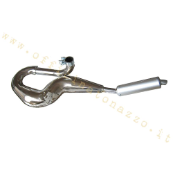 Simonini chrome expansion silencer with aluminium silencer for Vespa 125 - 150 px