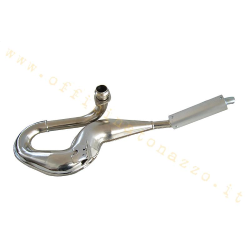 Simonini chrome expansion silencer with aluminium silencer for Vespa T5