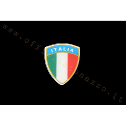 Rubberised adhesive Italian tricolour badge