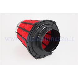 filtro de aire filtro cónico de entrada 44 mm Ø Malossi con la esponja negro y rojo para carburador PHBL 24/25