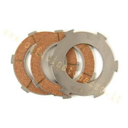 3-disc clutch in cork for model with 6 springs for Vespa 125/150 PX - TS - GT - GTR - VNB - GL - Sprint