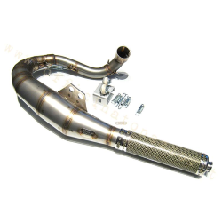 Marmitta ad espansione Performance Racing in acciaio inox con silenziatore in carbonio per Vespa 200