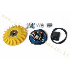 Accensione Parmakit anticipo variabile cono 20 - 1,5 kg con volano ricavato dal pieno per Vespa PX 125/150/200 - PE200 - Rally 200 con accensione Ducati (ventola gialla)